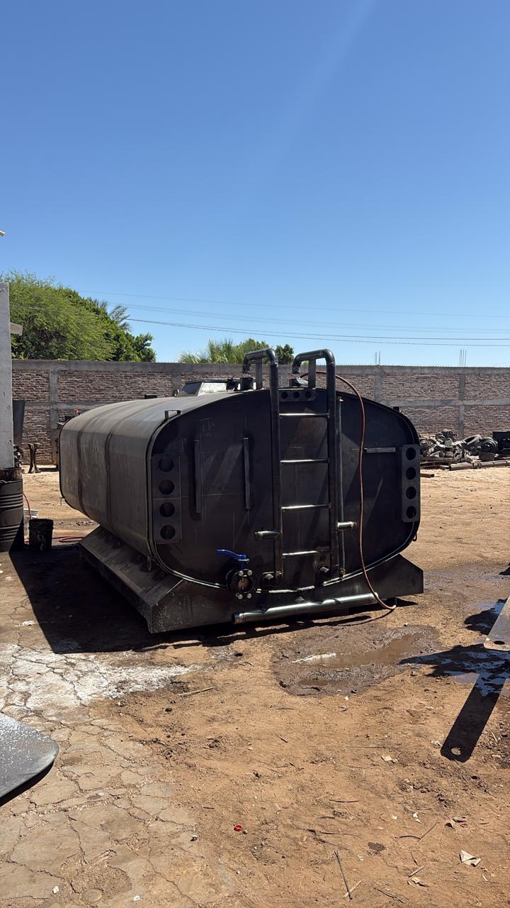 Water truck tank in MR Machinery shop